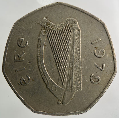 1979 Irish Ireland 50p Fifty Pence Coin | Fine Collectable Grade