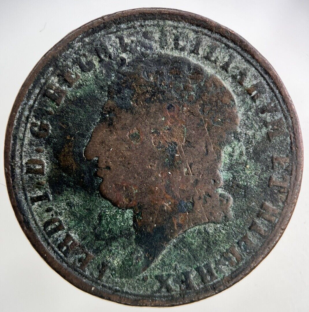 1817 Naples Sicily 5 Cinque Tornesi Coin | Collectable Grade