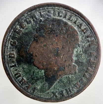 1817 Naples Sicily 5 Cinque Tornesi Coin | Collectable Grade