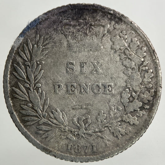 1871 Victoria Sixpence Silver Coin | Collectable Grade