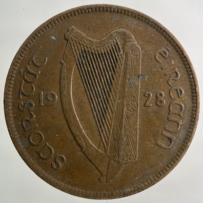 1928 Irish One Penny Coin | Collectable Grade