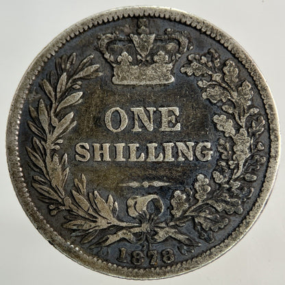 1878 Victoria Shilling Silver Coin | Fine Collectable Grade