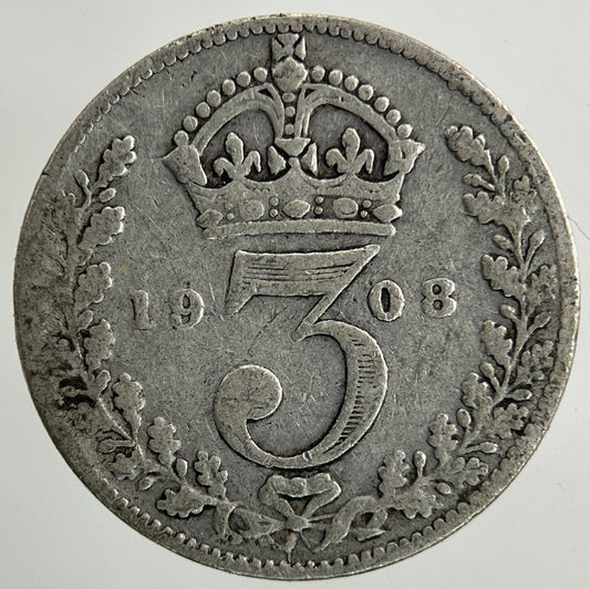 1908 Edward VII Threepence Silver Coin | Collectable Grade