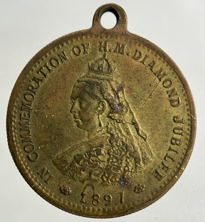 1897 Victoria Diamond Jubilee Medal Token Coin | Fine Collectable Grade