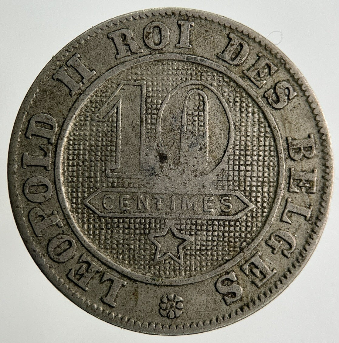 1895 Belgium 10 Centimes Coin | Fine Collectable Grade