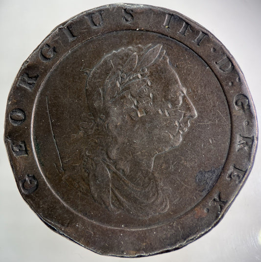 1797 George III 3rd Cartwheel Two - pence Coin | Fine Collectable Grade