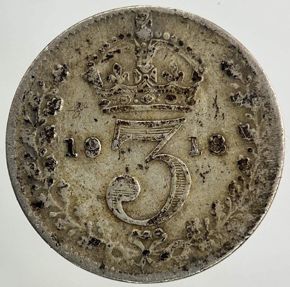 1918 George V Threepence Silver Coin | Collectable Grade