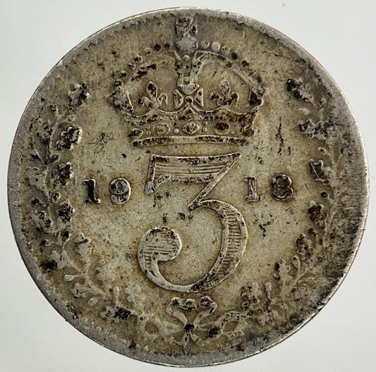 1918 George V Threepence Silver Coin | Collectable Grade