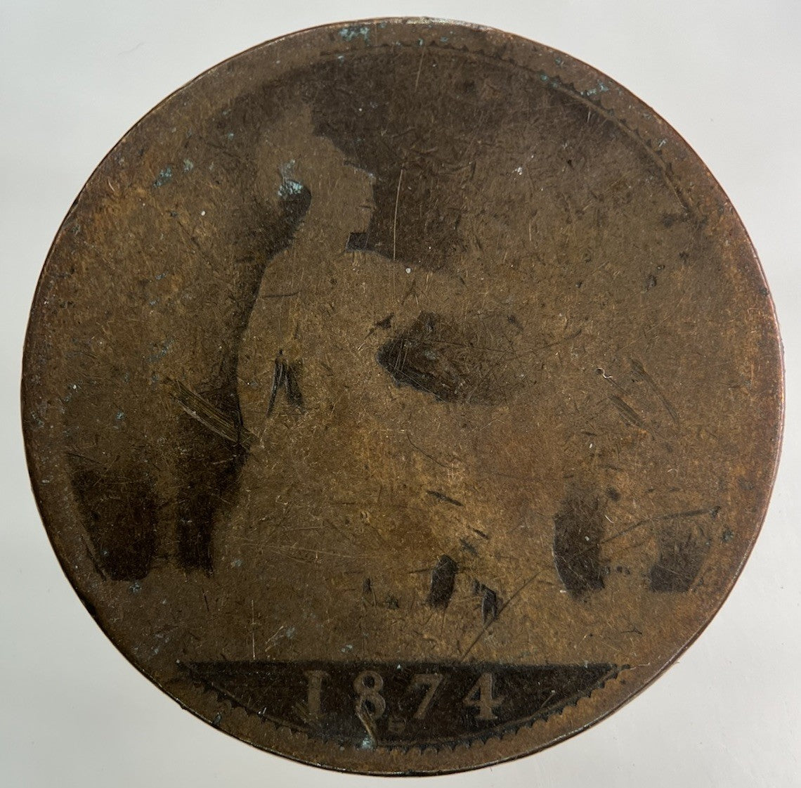 1874 - H Victoria One Penny Coin | Collectable Grade