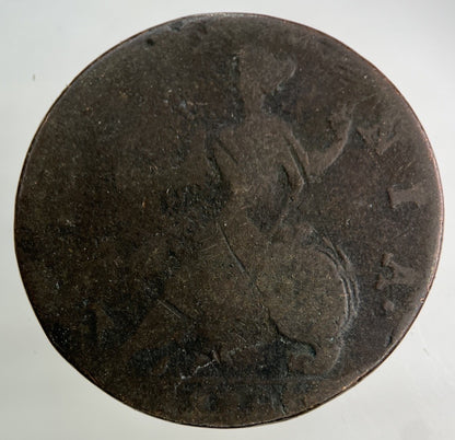 British George II 2nd Half - Penny Coin | Fair Grade