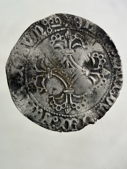 1467 - 77 Belgium Charles The Bold Flanders Double Patard Silver Coin | Fine Grade