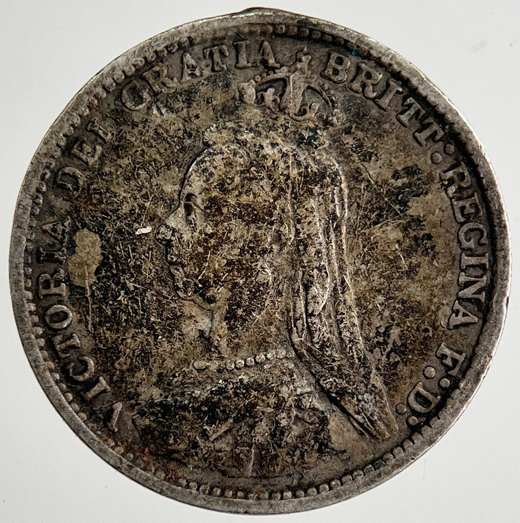1887 Victoria Threepence Silver Coin | Fine Collectable Grade | a8503
