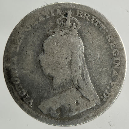 1891 Victoria Threepence Silver Coin | Fair Grade
