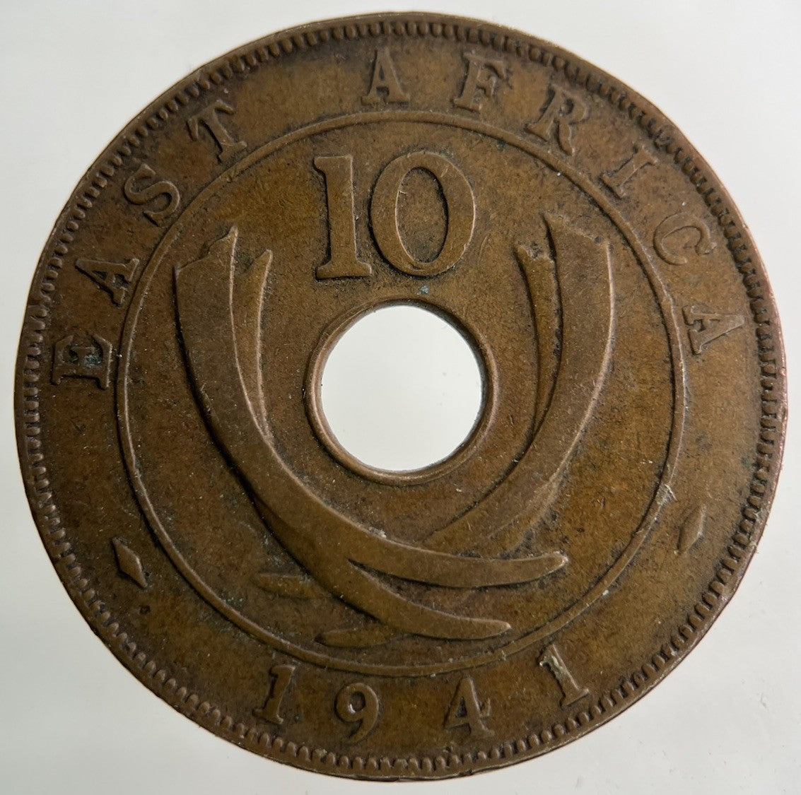 1941 East Africa Ten Cents Coin | Fine Collectable Grade