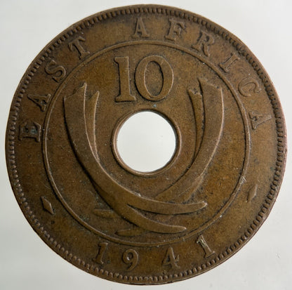 1941 East Africa Ten Cents Coin | Fine Collectable Grade