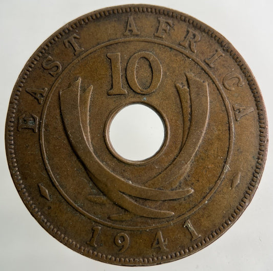 1941 East Africa Ten Cents Coin | Fine Collectable Grade