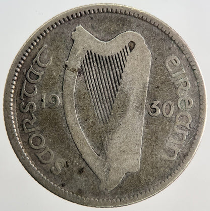 1930 Irish Shilling 1s Bull Silver Coin | Collectable Grade