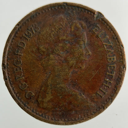 1973 Elizabeth II 2nd 1/2 Half - Penny Coin | Collectable Grade