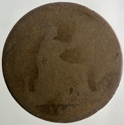British Victoria One Penny Coin | Worn Grade