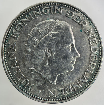 1960 Netherlands 2 1/2 Gulden Silver Coin | Very High Grade