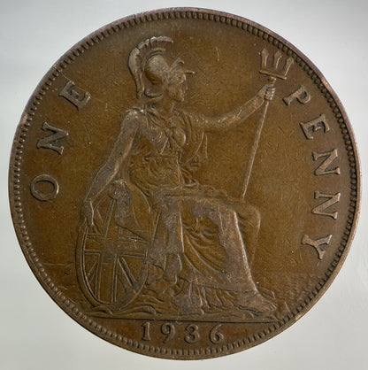 1936 George V One Penny Coin | Fine Collectable Grade