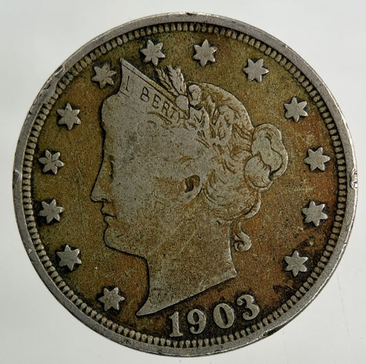 1903 US USA Nickel 5 V Cents Coin | Collectable Grade