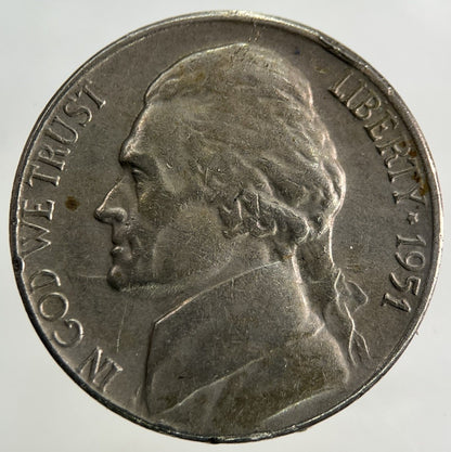 1951 US USA Jefferson Nickel 5 Cents Coin | Collectable Grade