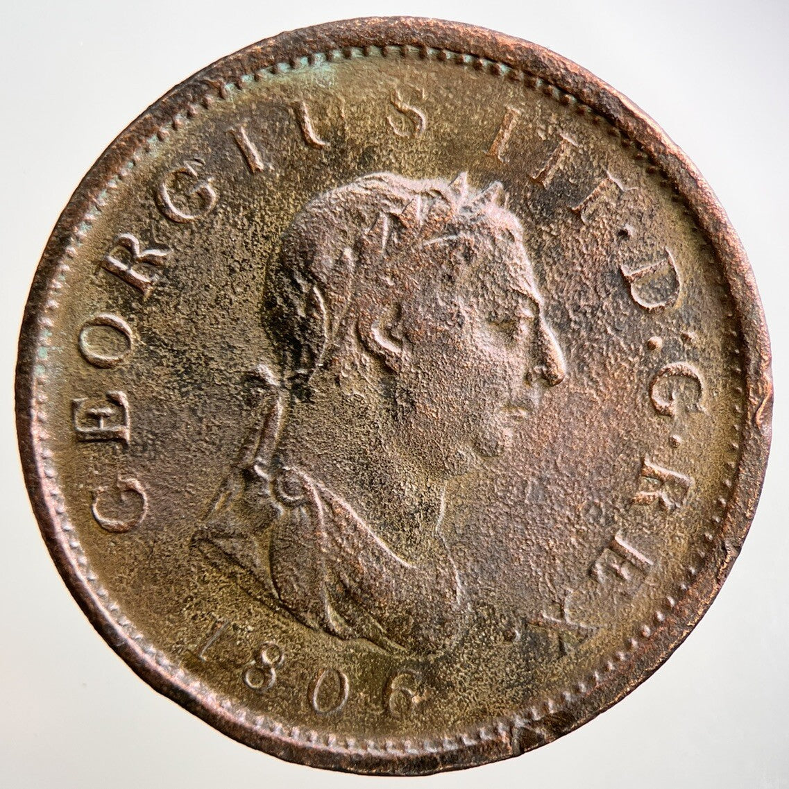 1806 George III 3rd One Penny Coin | Collectable Grade