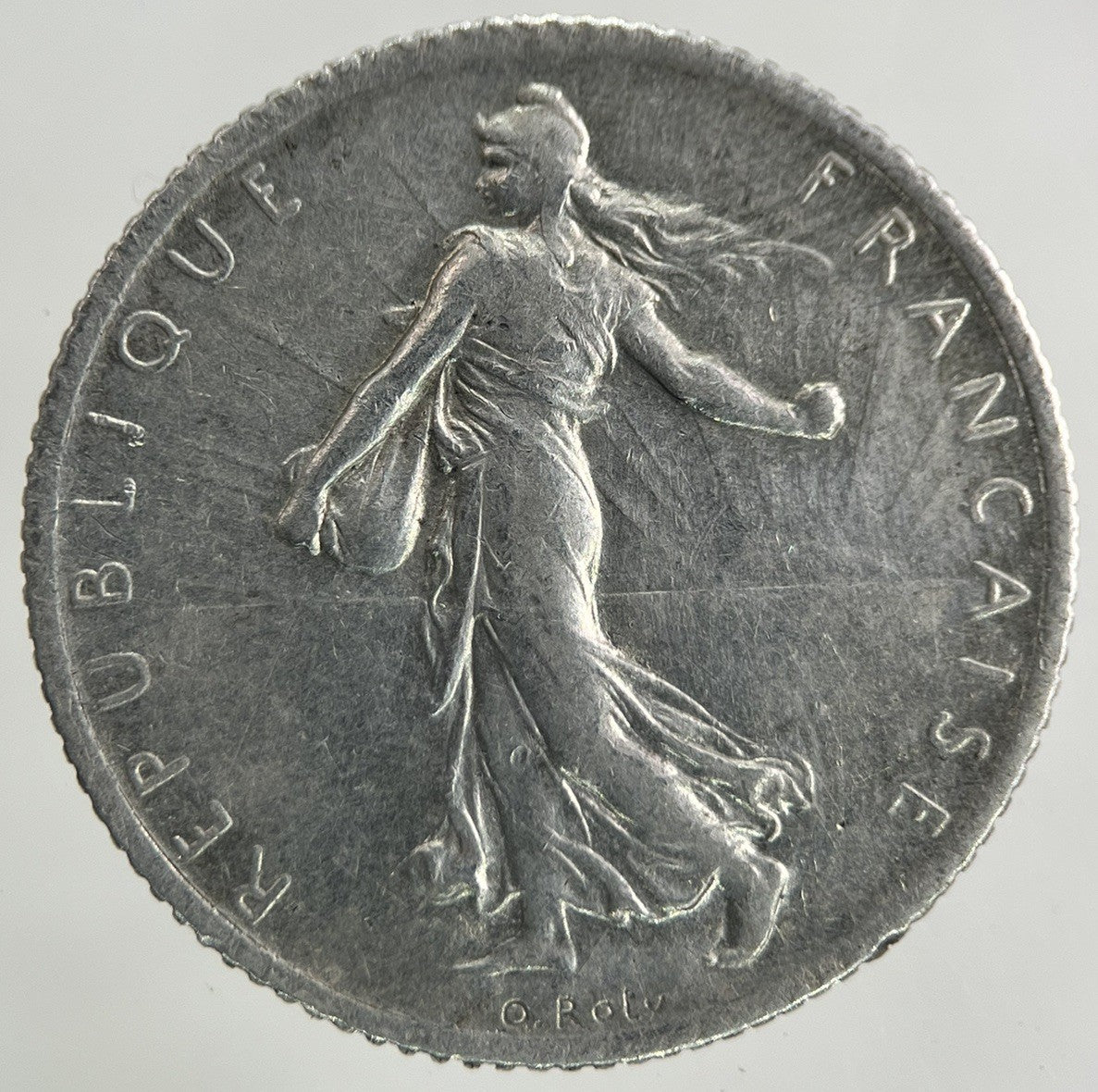 1914 France 1 Franc Silver Coin | Fine Collectable Grade