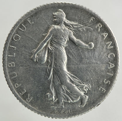 1914 France 1 Franc Silver Coin | Fine Collectable Grade