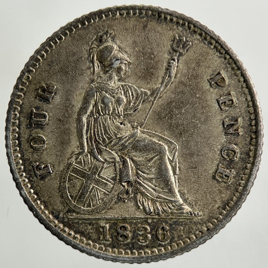 1836 William IV Groat Four - Pence Silver Coin | Very Fine Grade