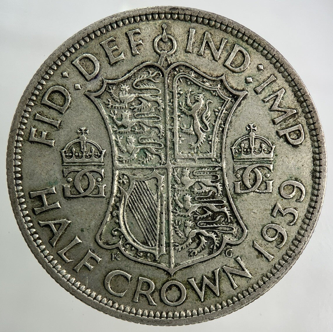 1939 George VI Half - Crown Silver Coin | Fine Collectable Grade