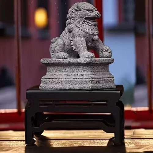 Mini Chinese Stone Lion Guardian Pixiu Stone Statue Figurine Sculpture Gift UK