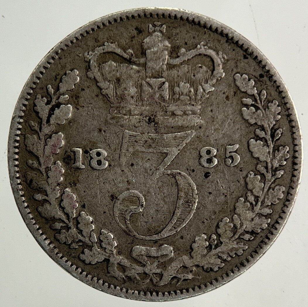1885 Victoria Threepence Silver Coin | Fine Collectable Grade