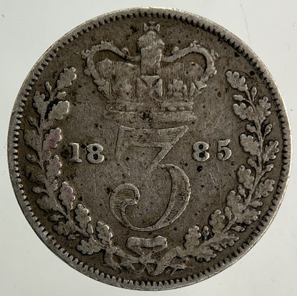 1885 Victoria Threepence Silver Coin | Fine Collectable Grade