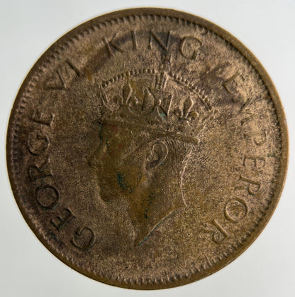 1940 India Quarter 1/4 Anna Coin | Fine Collectable Grade