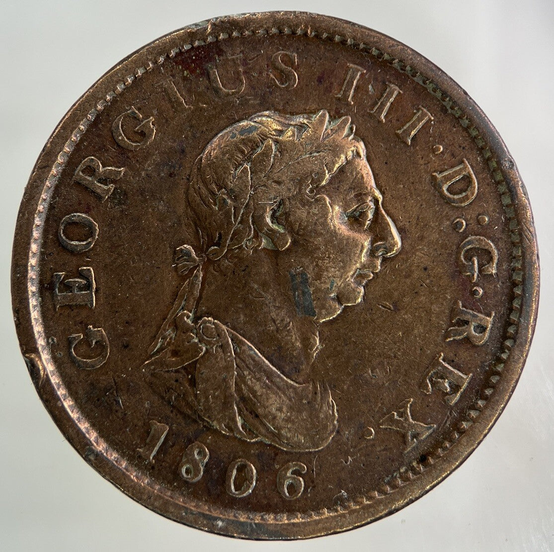 1806 George III 3rd One Penny Coin | Fine Collectable Grade