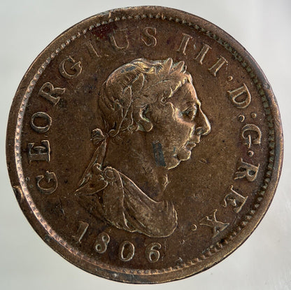 1806 George III 3rd One Penny Coin | Fine Collectable Grade