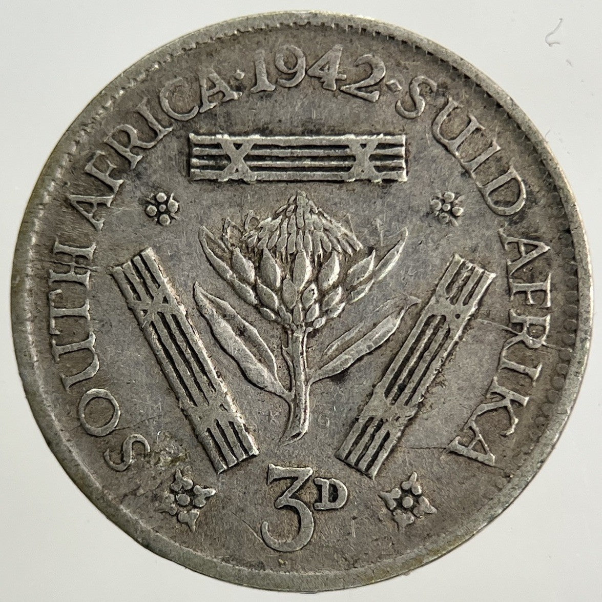 1942 South Africa Threepence Silver Coin | Fine Collectable Grade