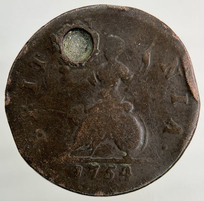 1754 George II 2nd Farthing Coin | Collectable Grade