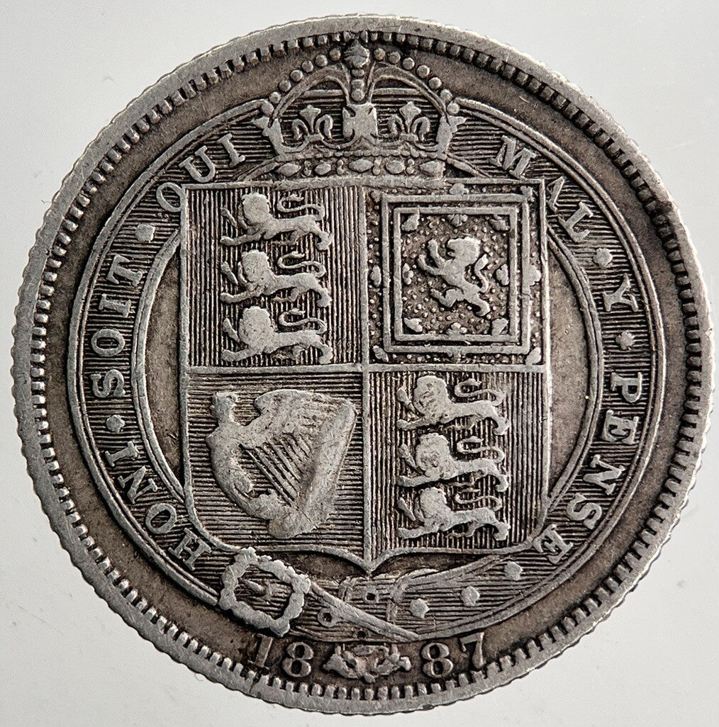 1887 Victoria Sixpence Silver Coin | Fine Collectable Grade | a5492