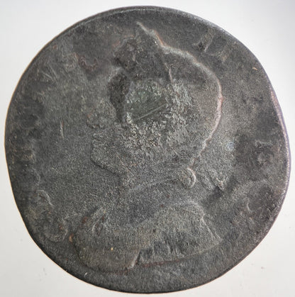 1734 George 2nd II Half - Penny British Coin | Collectable Grade | a5746