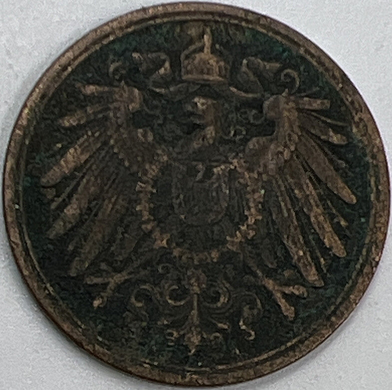1909 Germany 1 Pfennig | German Coin | Fair Grade | a475