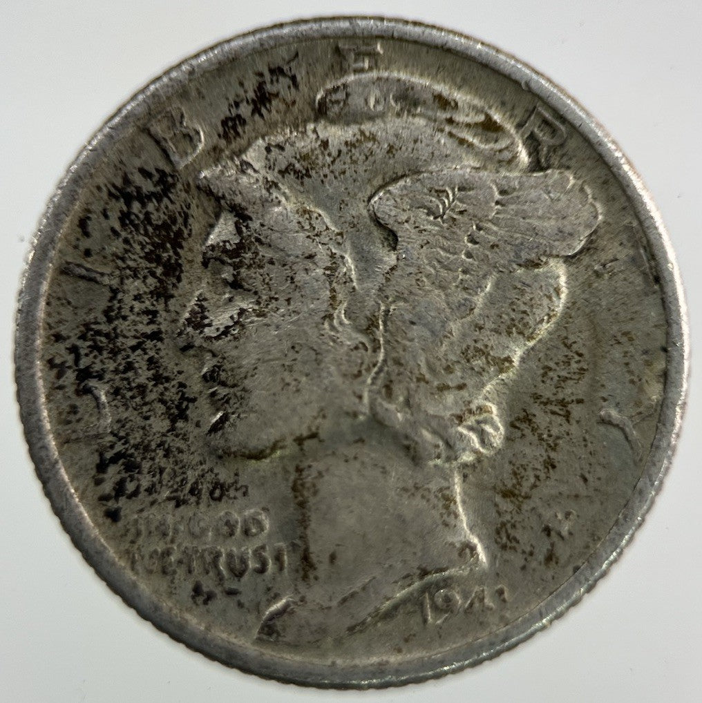1941 US USA Mercury Dime Silver Coin | Fine Collectable Grade