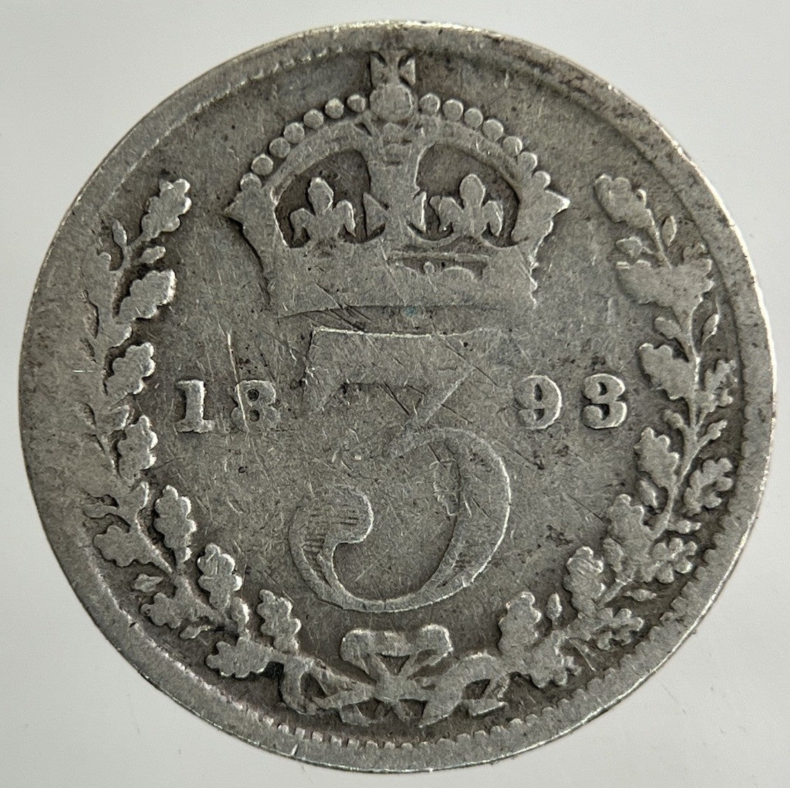 1893 Victoria Threepence Silver Coin | Collectable Grade