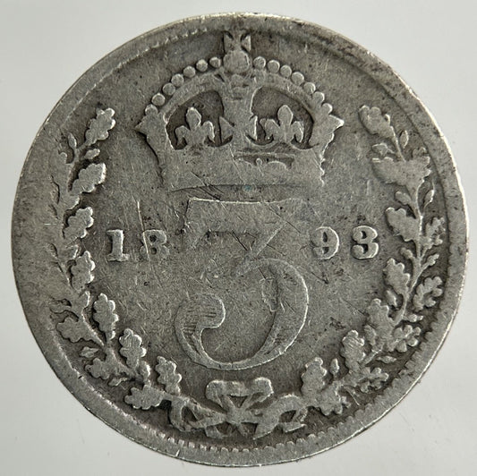 1893 Victoria Threepence Silver Coin | Collectable Grade