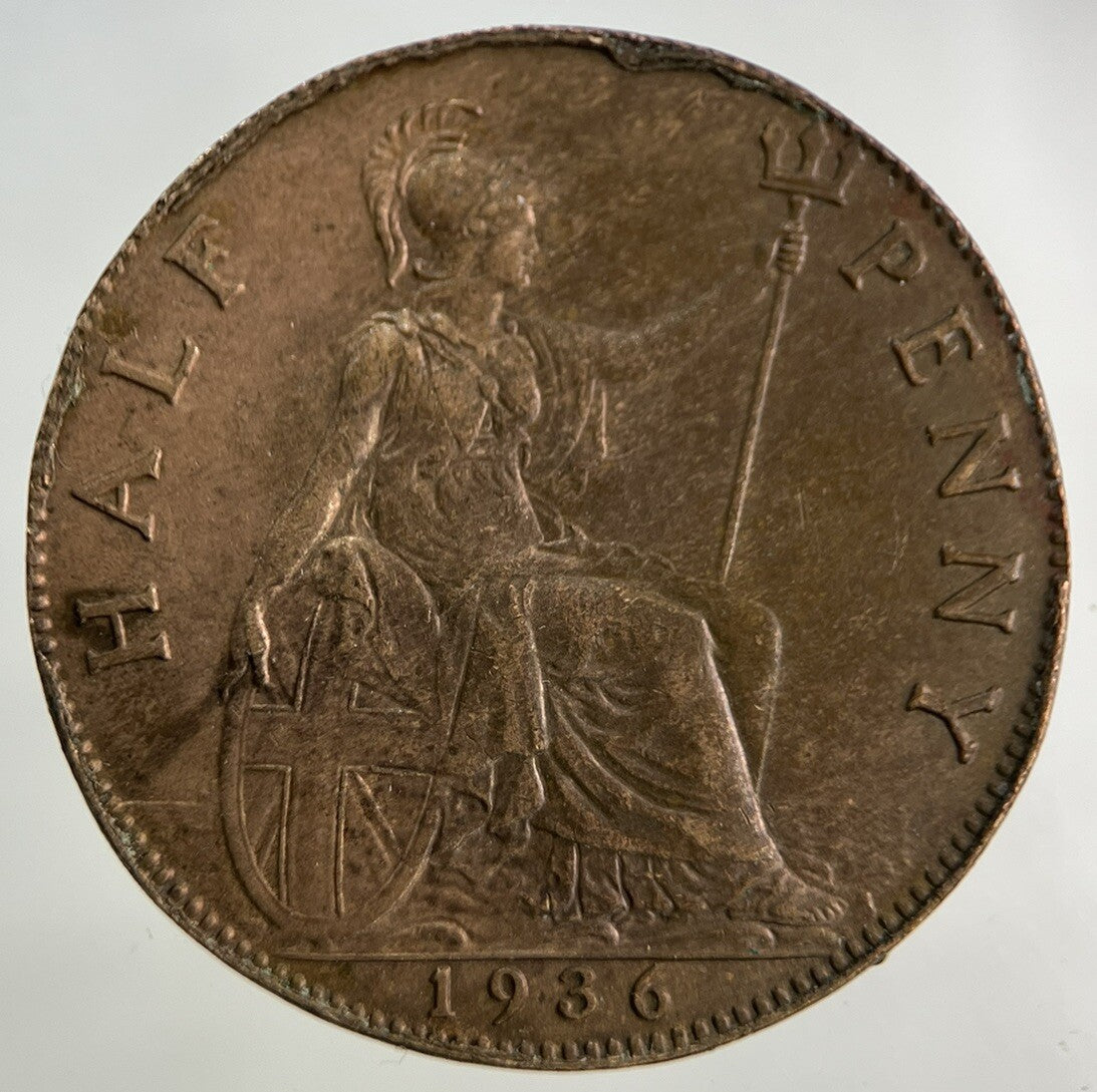 1936 George V Half - Penny Coin | Very High Grade