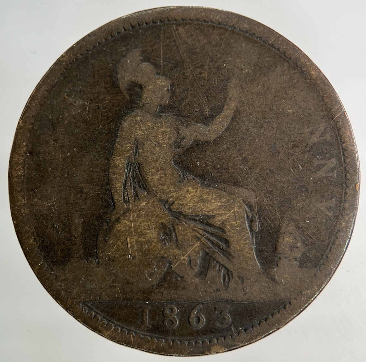 1863 Victoria One Penny Coin | Collectable Grade
