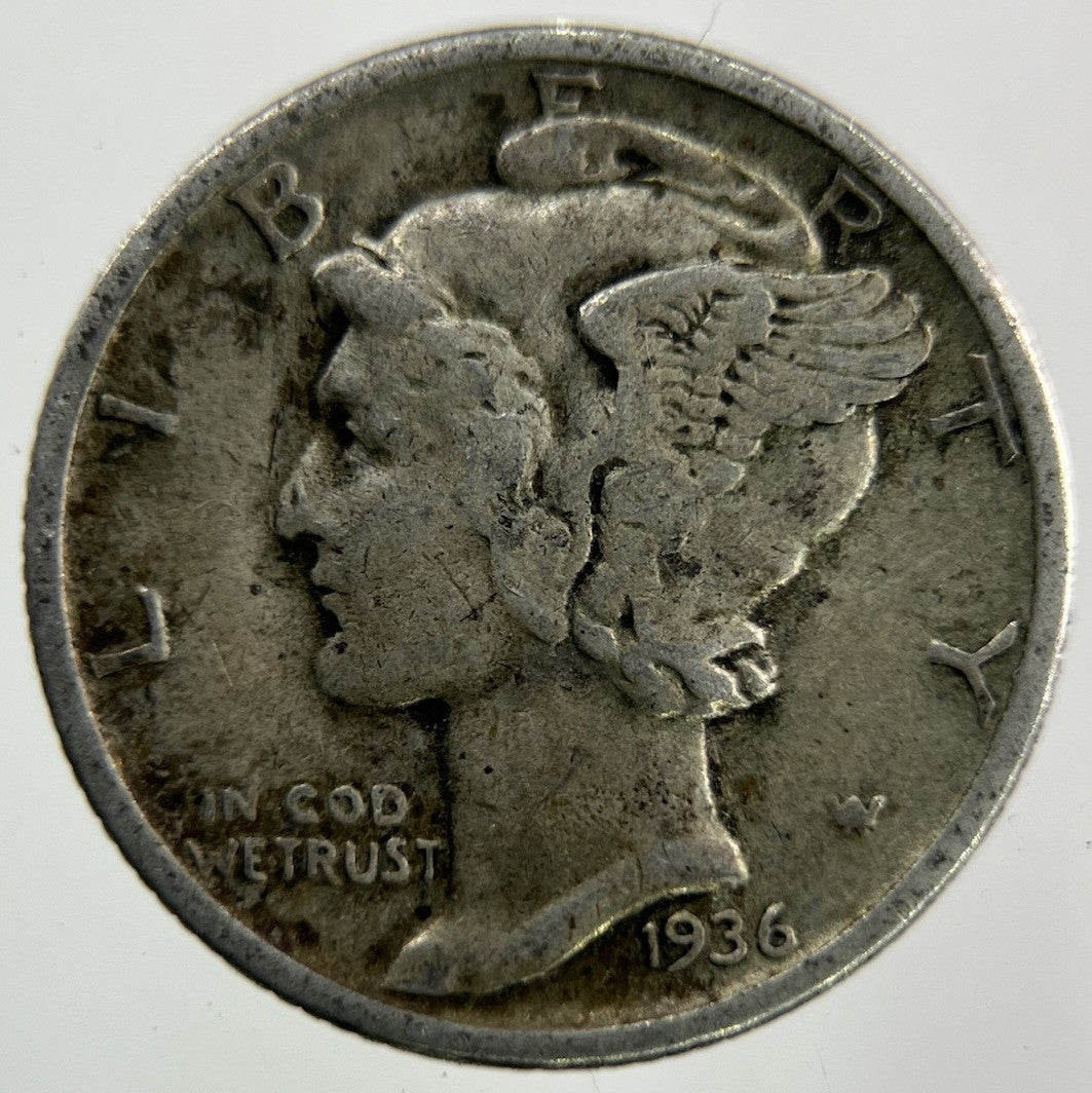 1936 US USA Mercury Dime Silver Coin | Collectable Grade