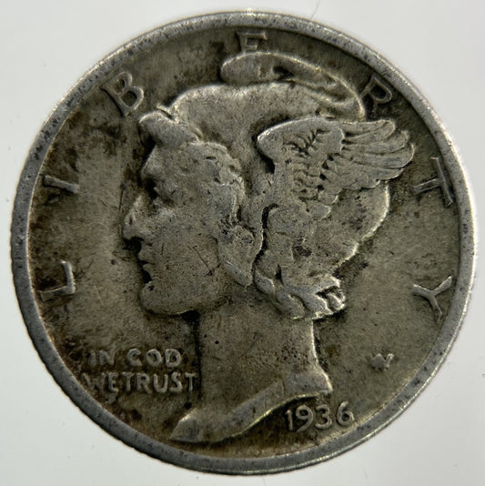 1936 US USA Mercury Dime Silver Coin | Collectable Grade